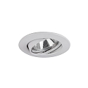 Recessed LV spot, IP20, round Ø 8cm, 12V AC, GX5.3 max. 50W, swivelling, white