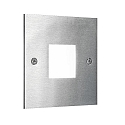 Luminaire d'encastrement mural  IP54, acier inoxydable, opale