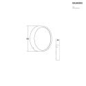 Brumberg Applique da esterno EYE rotondo, CCT Switch, resistente agli urti IP65, nero opaco 