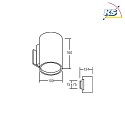 Brumberg LED Wandleuchte TUBIC, rund, Up/Down + indirekt wandseits, IP20, 9.5W+1.5W 3000K 970lm 2x420lm+130lm, CRi > 90
