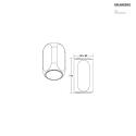 Brumberg wall luminaire PENCIL WALL up / down, cylindrical, long IP20, powder coated, white dimmable