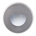 Luminaire d'encastrement mural  rond IP20, acier inoxydable, dégager