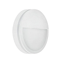 outdoor wall luminaire EYE half round, impact resistant, lateral light direction IP65, white matt 