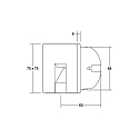 Lampada da incasso a parete WALL KIT68 angolare IP20, Bianco