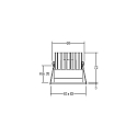 Brumberg ceiling recessed luminaire ALTERO-S square, direct IP44, white dimmable Brumberg ceiling recessed luminaire ALTERO-S square, direct IP44, white dimmable