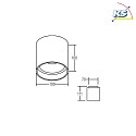 Brumberg LED downlight TUBIC, IP20, direct / indirect, 230V, 9.5W / 1.5W 3000K 930lm / 150lm 60°, CRi > 90, structured white