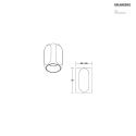Brumberg downlight PENCIL MINI cylindrical, surface-mounted version IP20, powder coated, white dimmable