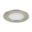 Downlight rotondo, versione integrata IP44, Nichel opaco dimmerabile