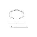 LED Aufbau-Diffusorleuchte SUNNY MIDI, Ø 44cm, IP20 IK04, 40W 3000/4000/6000K (CCT Switch), DALI steuerbar, weiß