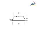 LED Einbaustrahler INDIWO83, IP20, rund, Ø 9.5cm, Plug&Play 350mA, 5.5W 3000K 550lm 36°, schwenkbar 25°