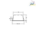 Recessed LED spot INDIWO83, IP44, square, 9.5 x 9.5cm, Plug&Play 350mA, 5.5W 3000K 550lm 36°, swivelling 25°