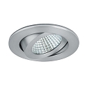 Outdoor LED Einbaustrahler, IP65, rund,  8.2cm, Plug&Play 350mA, 6W 3000K 650lm 38, schwenkbar 30, Alu matt