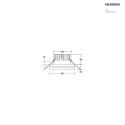 Downlight NARES rigide, version pour montage encastré, direct / indirect IP20, noir mat gradable