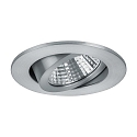 LED Einbaustrahler, IP20, rund, Ø 8.2cm, Plug&Play 350mA, 7W 4000K 770lm 38°, schwenkbar 30°, Alu matt
