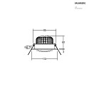 Brumberg recessed luminaire IP20, glossy, transparent dimmable 12W 1230lm 3000K 20-40° 20-40° CRI 80-89