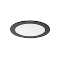 LED Einbaupanel FLAT350, 350 mA, Ø 17 cm, IP44, 12W, 115°, 4000K, 1350lm, rund, schwarz