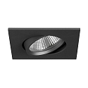 Recessed LED spot INDIWO68, IP20, square, 350mA, 5.5W 3000-1800K 550lm 36, swivelling, dim2warm, matt titanium
