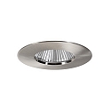 LED Einbaudownlight BIG65, 350 mA, IP65, 7,5W, 45, 3000K, 730lm, starr, rund, dimmbar, nickel matt