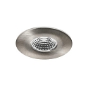 recessed luminaire OBIRA round, rigid, Dim-To-Warm IP65, brushed nickel dimmable 7W 420lm 1800 - 3000K 38 CRI >90