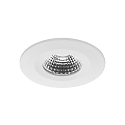 recessed luminaire OBIRA round, rigid, dimmable IP65, white matt dimmable 6,9W 550lm 3000K 38 CRI >80