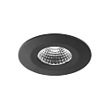 recessed luminaire OBIRA round, rigid, Dim-To-Warm IP65, black matt dimmable 7W 420lm 1800 - 3000K 38 CRI >90
