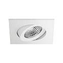 recessed luminaire OLENI-S / PHASE DIM 830 square, swivelling, dimmable IP20, white matt dimmable 6,7W 570lm 3000K 38 CRI >80