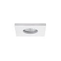 recessed luminaire PROTECT-S square, direct IP44, transparent, white