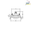 Brumberg Downlight rotondo, girevole GX5,3 IP20, Bianco dimmerabile
