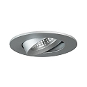 Recessed LV spot, IP20, 12V AC, round, GX5.3 max. 50W, swivelling, silver