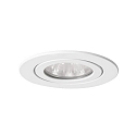 Recessed outdoor LV downlight, 4VA, IP54, Ø 8.2cm, 12V AC, GX5.3 max. 35W, fixed, white