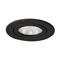 Einbaudownlight ITANSA R, 1xGX5,3, IP54, rund, starr, schwarz matt