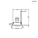 Brumberg Einbaustrahler TIRREL-S, IP20, eckig, 230V AC, GU10 max. 50W, schwenkbar, mit Abstandhalter, Aluminium, strukturweiß