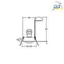 Brumberg Einbaustrahler TIRREL-S, IP20, eckig, 230V AC, GU10 max. 50W, schwenkbar, mit Abstandhalter, Aluminium, alu matt