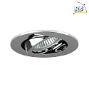 Brumberg Luce da incasso TIRREL-R rotondo, girevole, commutabile IP20, cromo  6W 680lm 3000K 38° 38° CRI >80