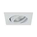 Brumberg Recessed LED spot, IP20, square, 230V AC, 6W 3000K 640lm 38°, swivelling 20°, white Brumberg Recessed LED spot, IP20, square, 230V AC, 6W 3000K 640lm 38°, swivelling 20°, white