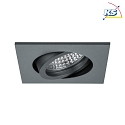 Brumberg Luce da incasso TIRREL-S angolare, girevole, per VDU, commutabile IP20, titano  6W 680lm 3000K 38° 38° CRI >80
