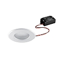 Outdoor LED Einbau-Downlight OGDAN ON/OFF, IP65, rund, Ø 8.2cm, 230V AC, 6W 3000K 580lm 38°, schaltbar, starr, weiß glänzend