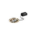 Recessed LED spot set incl. converter, IP20, round, 230V AC, 6W 3000K 640lm 38°, swivelling 25°, gold