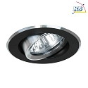 Brumberg Downlight rotondo, girevole IP20, Alluminio, Nero 