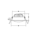 Brumberg LED-Einbaustrahler 230 V AC, 50 Hz, 7 W, 3000K, schwarz Brumberg LED-Einbaustrahler 230 V AC, 50 Hz, 7 W, 3000K, schwarz