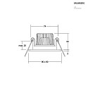 Brumberg LED-Einbaustrahler 230 V AC, 50 Hz, 6 W, 3000K, weiß