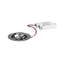 LED Einbaustrahler TIRREL-R, IP20, rund, 230V AC, 6W 3000K 680lm 38°, schwenkbar, dimmbar, chrom
