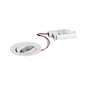recessed luminaire TIRREL-R round, swivelling IP20, white dimmable 6W 680lm 3000K 38° 38° CRI >80
