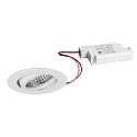 recessed luminaire TIRREL-R round, swivelling IP20, powder coated, white dimmable 6W 680lm 3000K 38° 38° CRI >80
