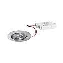 LED Einbaustrahler TIRREL-R, IP20, rund, 230V AC, 6W 3000K 680lm 38°, schwenkbar, dimmbar, alu matt
