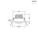Brumberg Luce da incasso TIRREL-S angolare, girevole IP20, bianco dimmerabile 6W 680lm 3000K 38° 38° CRI >80