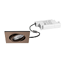 Faretto da incasso TIRREL-S LED DIM angolare, girevole, marrone metallizzato opaco dimmerabile