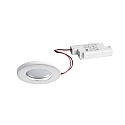 Outdoor LED Einbau-Downlight OGDAN PHASE, IP65, rund, Ø 8.2cm, 230V AC, 6W 3000K 580lm 38°, dimmbar, starr, weiß glänzend