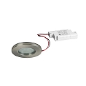 Outdoor LED Einbau-Downlight OGDAN PHASE, IP65, rund, Ø 8.2cm, 230V AC, 6W 3000K 580lm 38°, dimmbar, starr, Nickel matt