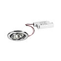 recessed spotlight BRONNY LED PHASE-DIM round, swivelling, incl. driver, set of 1 IP20, polished chrome dimmable